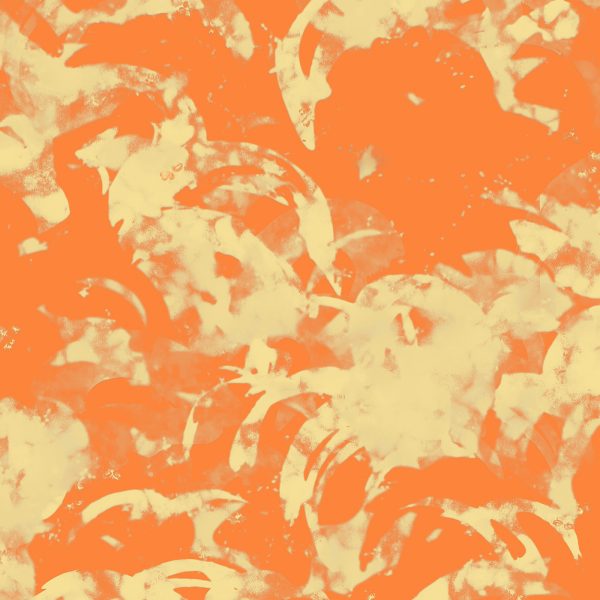 Silvis, pattern design, orange, yellow and gold, detail 1