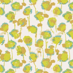 Conte Flowers, pattern design, repeat view