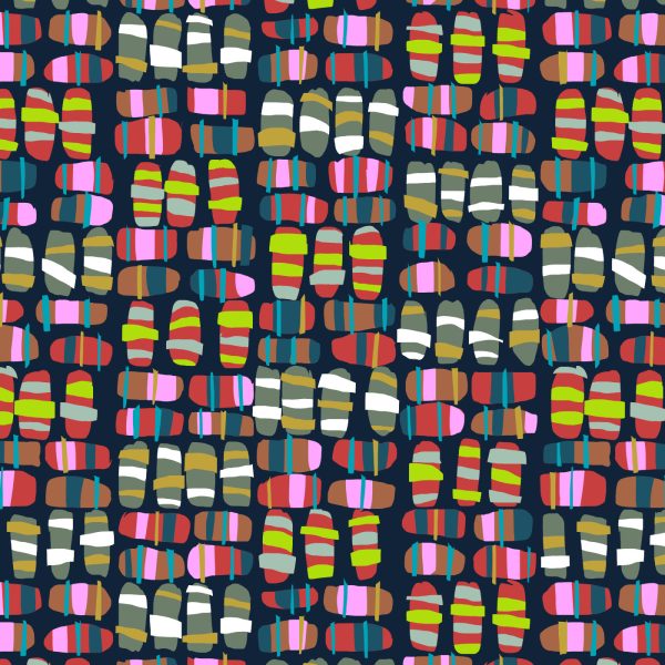 Stepping Stones, pattern design, repeat view