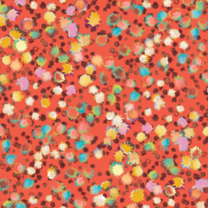 Bloom, Abstract floral textile design for upholstery. Bright Red Colourway.