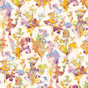 Floral upholstery pattern for interior design. Neutral colourway.