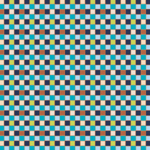 Trellis, geometric textile design, upholstery fabric. Blue colourway.