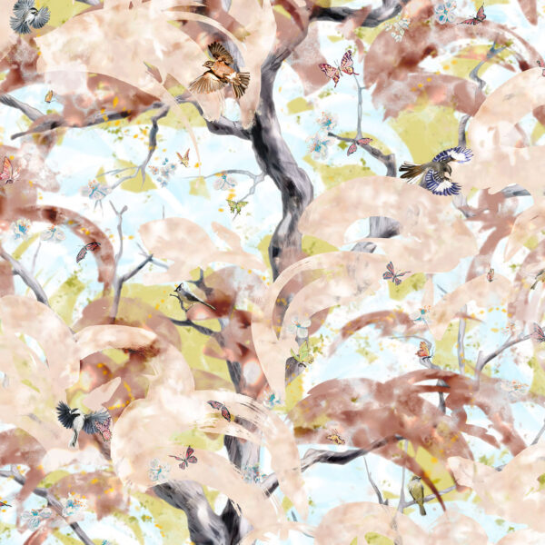 Arbor Vitae. Tree of life design for upholstery and wallcovering.