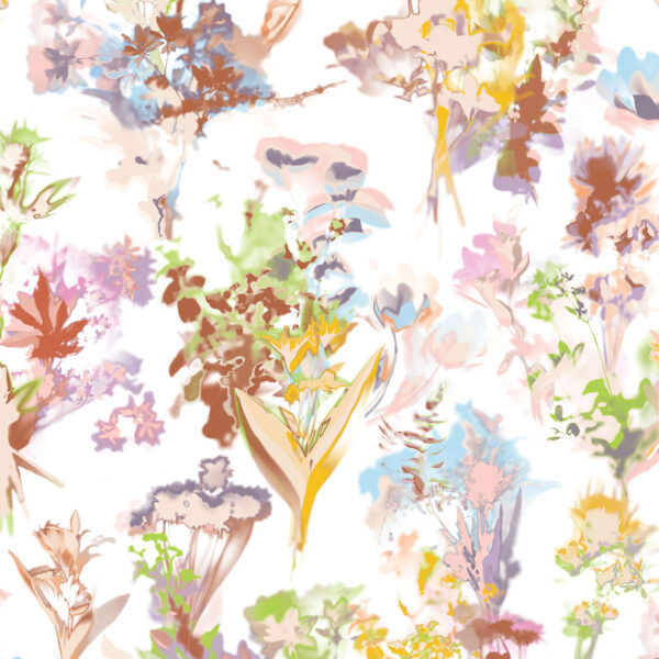 Detail: Floral upholstery pattern for interior design. Neutral colourway.