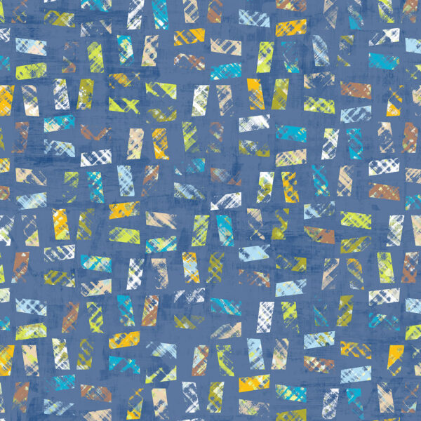 Detail.Poster, textured geometric textile design for upholstery. Blue colourway.