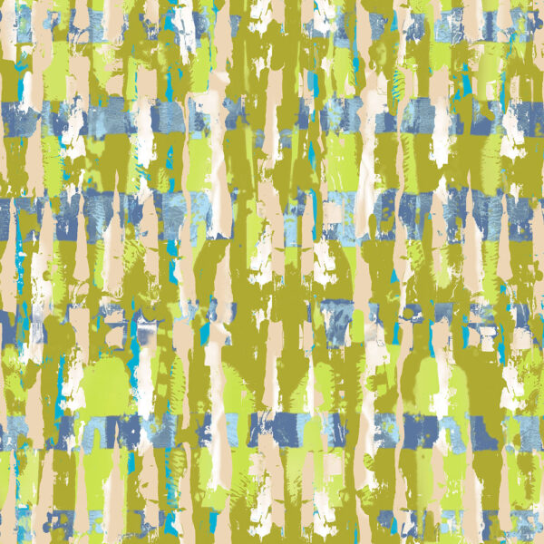 Detail. Poster. Textile design for upholstery and wall panels. Green colourway.