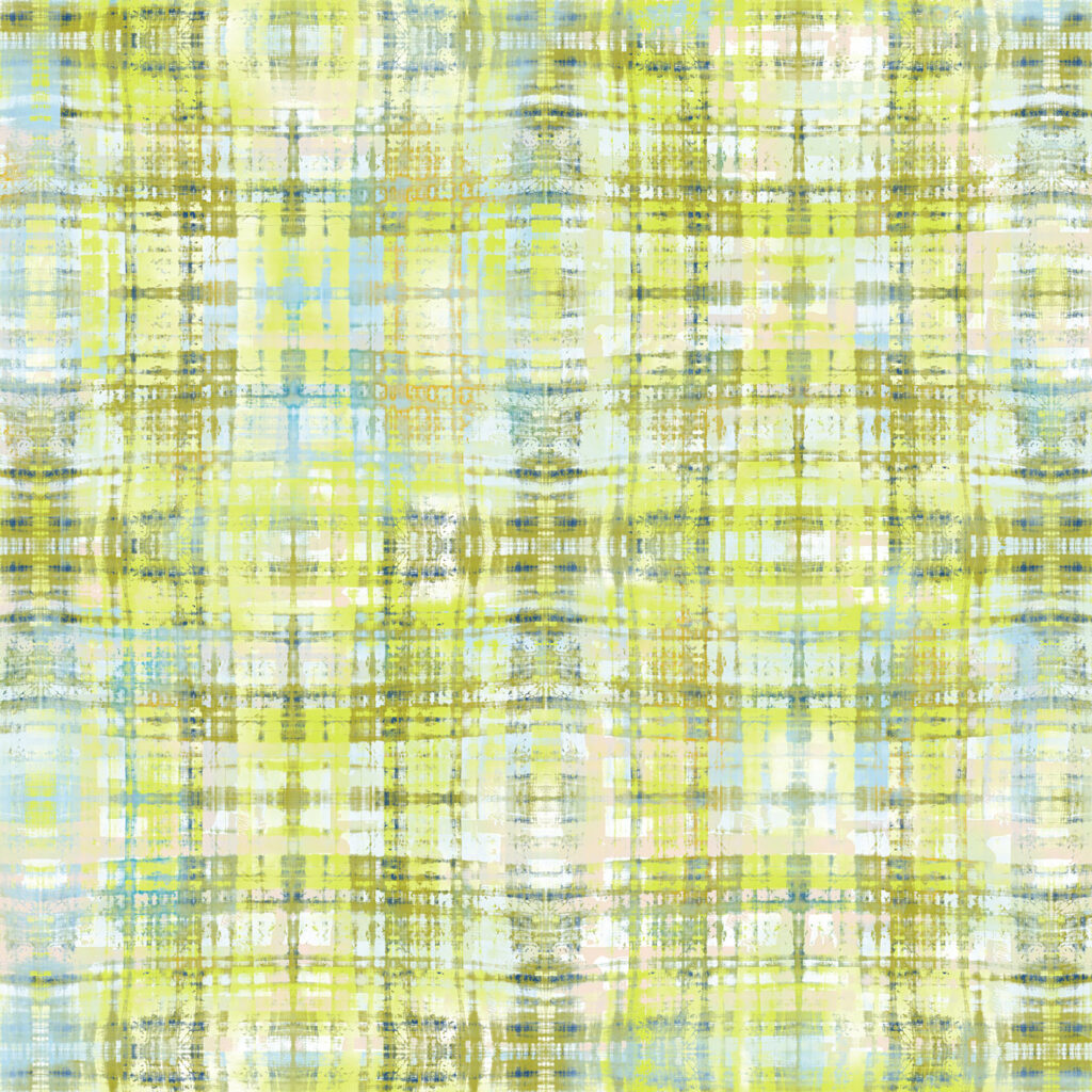 Reflection. Large scaled textured pattern with layers of transparent colour for upholstery or wallcovering.