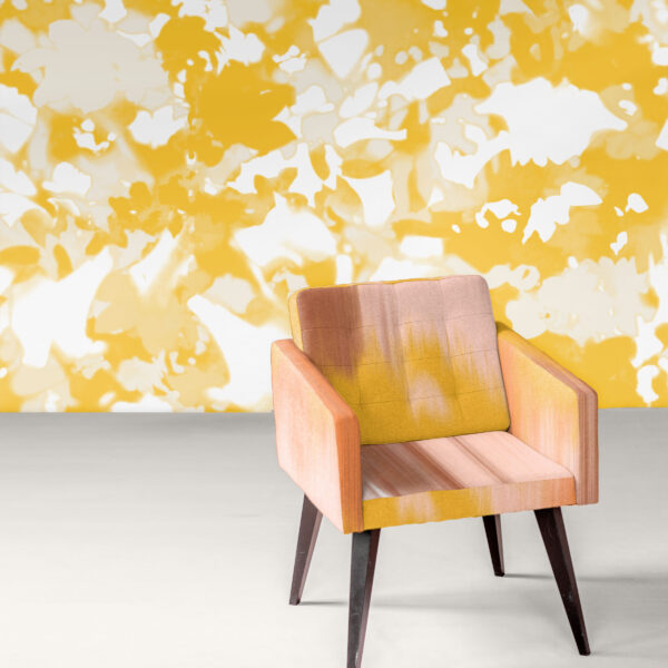 Planar, colour Lustre on chair. Dazzle, colour Dazzle on wall.