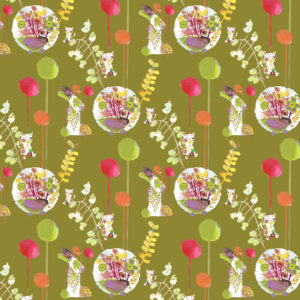 The Ritas World collection by Mushaboom Design. Textile and wallcoverings. Pattern Fest, colour Fun.