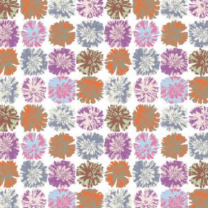 The Ritas World collection by Mushaboom Design. Textile and wallcoverings. Pattern Posey, colour Garland.