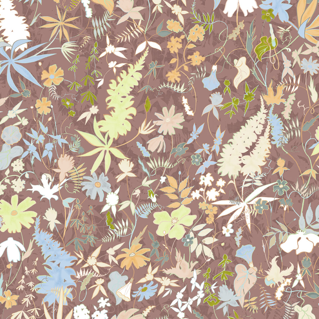 Wildthing, textile and wallcovering design from the Oh Canada collection.
