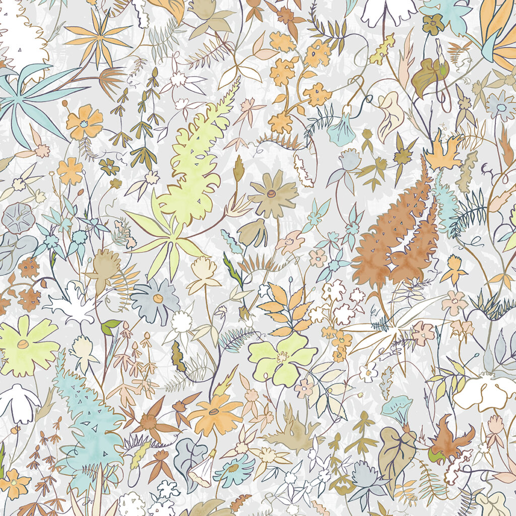 Wildthing, textile and wallcovering design from the Oh Canada collection.