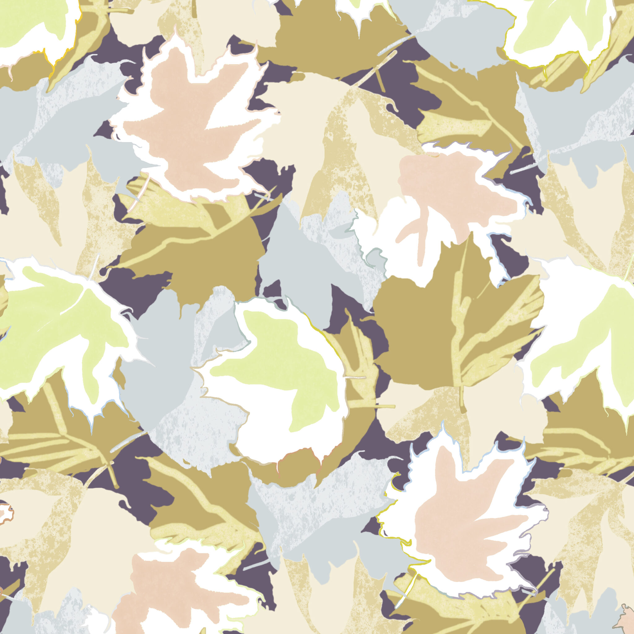 Maple, textile and wallcovering design from the Oh Canada collection.