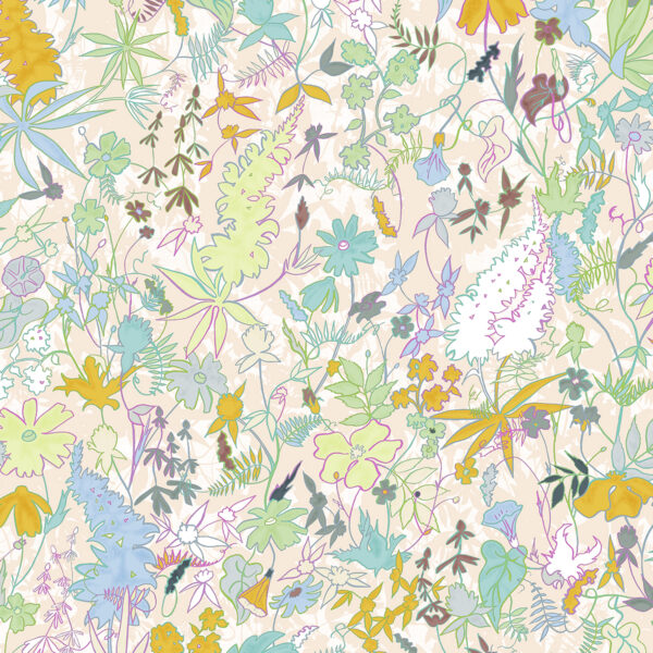 Wildthing, textile and wallcovering design from the Oh Canada collection.