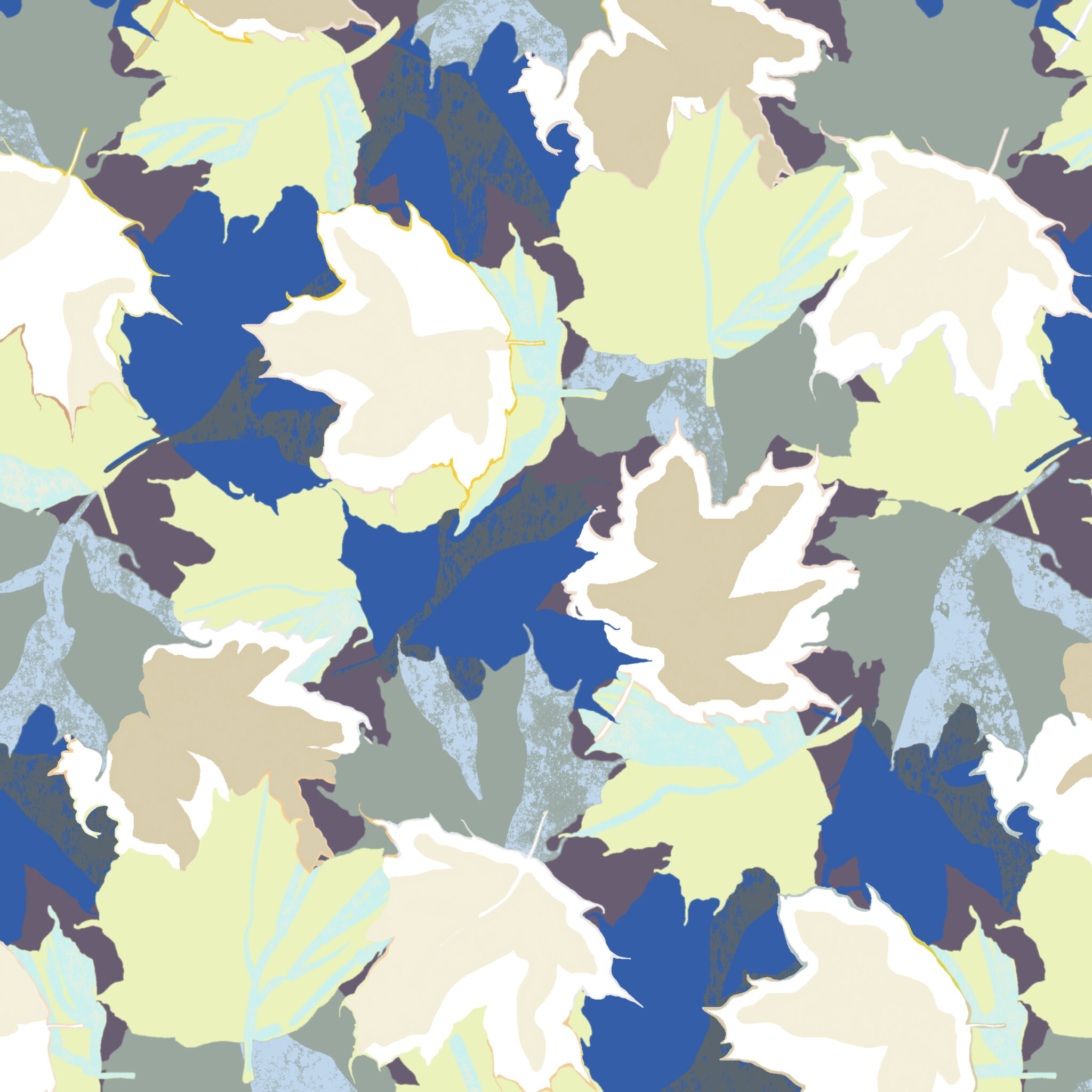 Maple, textile and wallcovering design from the Oh Canada collection.