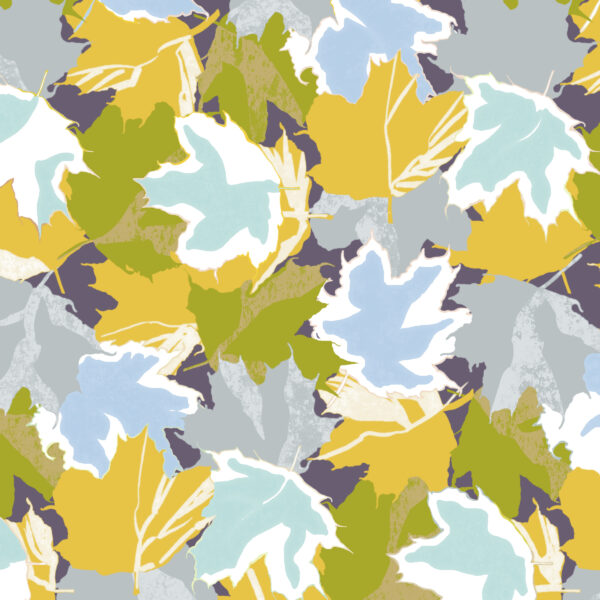 Maple, textile and wallcovering design from the Oh Canada collection.