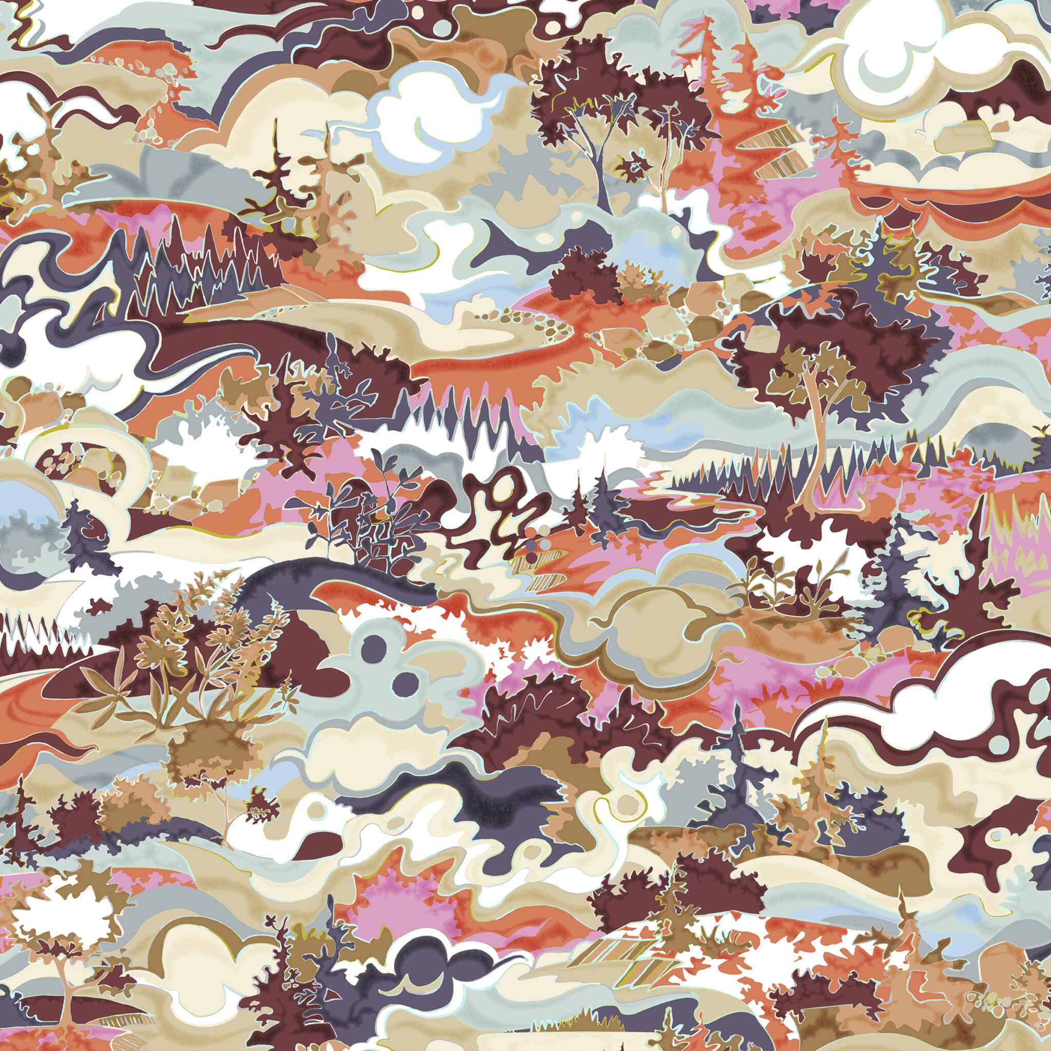 Taylor Head textile and wallcovering design from the Oh Canada collection.