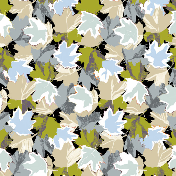 Maple, textile and wallcovering design from the Oh Canada collection.