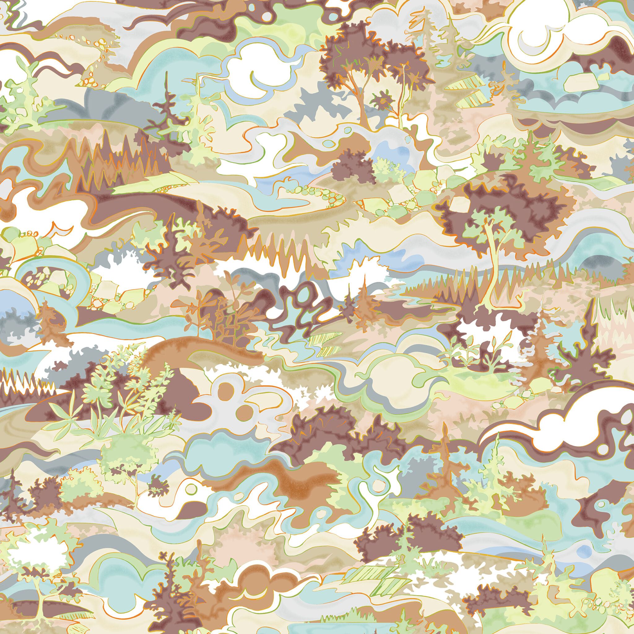 Taylor Head textile and wallcovering design from the Oh Canada collection.