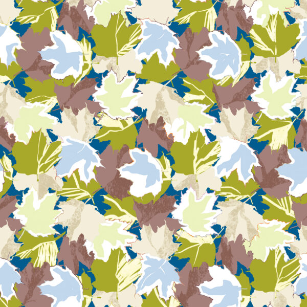 Maple, textile and wallcovering design from the Oh Canada collection.